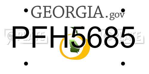 PFH5685 Georgia License Plate