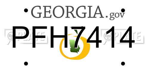 PFH7414 Georgia License Plate