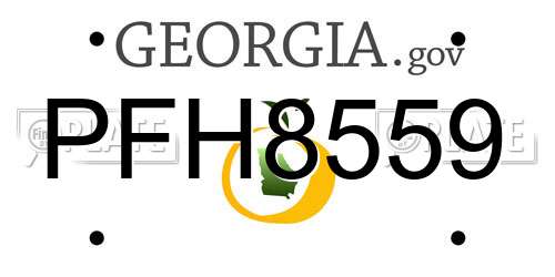 PFH8559 Georgia License Plate
