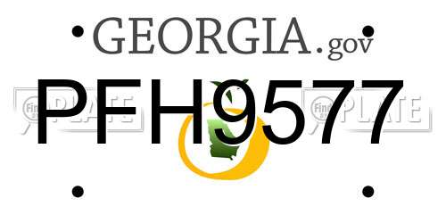 PFH9577 Georgia License Plate