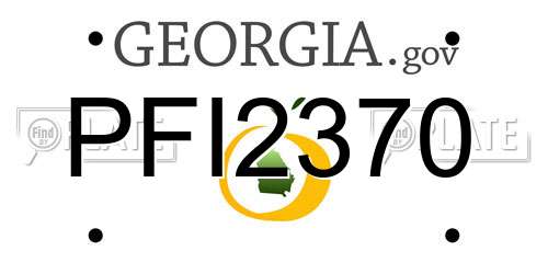 PFI2370 Georgia License Plate