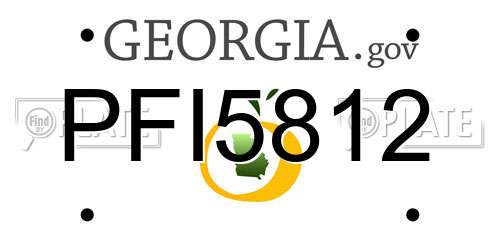 PFI5812 Georgia License Plate
