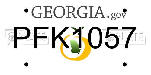 PFK1057 Georgia License Plate