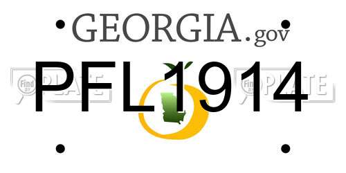 PFL1914 Georgia License Plate