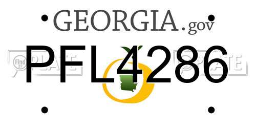 PFL4286 Georgia License Plate