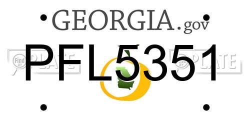 PFL5351 Georgia License Plate