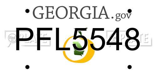 PFL5548 Georgia License Plate