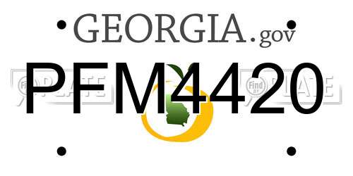 PFM4420 Georgia License Plate