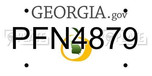 PFN4879 Georgia License Plate