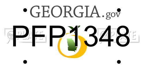 PFP1348 Georgia License Plate