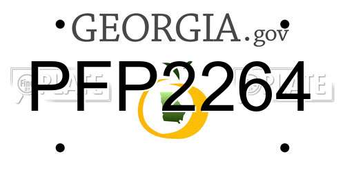 PFP2264 Georgia License Plate