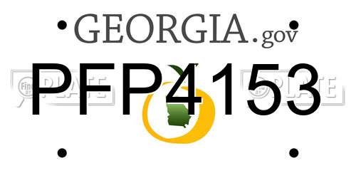 PFP4153 Georgia License Plate