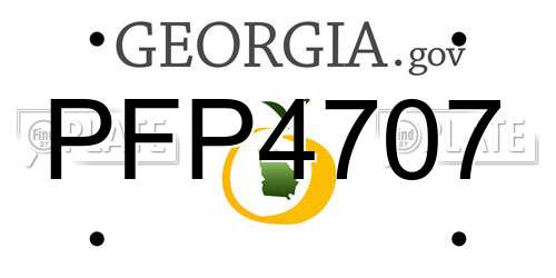 PFP4707 Georgia License Plate