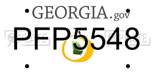 PFP5548 Georgia License Plate