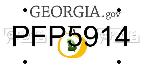 PFP5914 Georgia License Plate