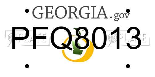PFQ8013 Georgia License Plate