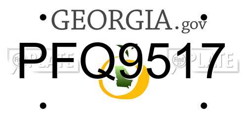 PFQ9517 Georgia License Plate