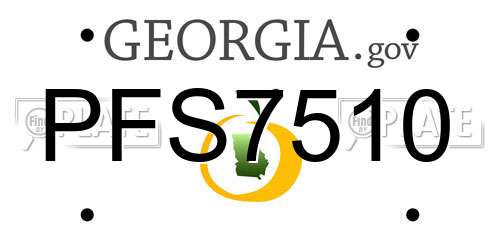 PFS7510 Georgia License Plate