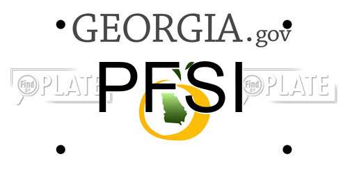 PFSI Georgia License Plate