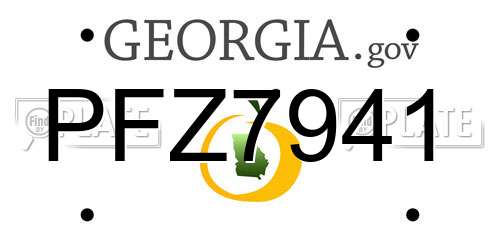 PFZ7941 Georgia License Plate