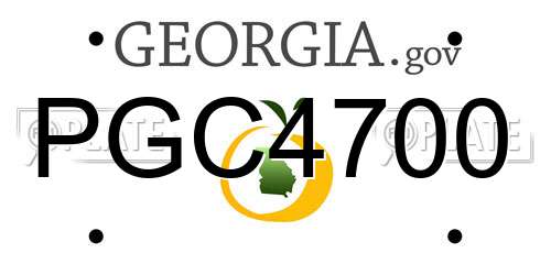 PGC4700 Georgia License Plate