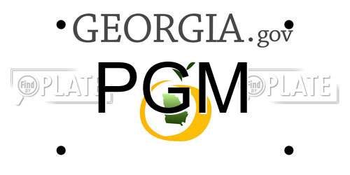 PGM Georgia License Plate