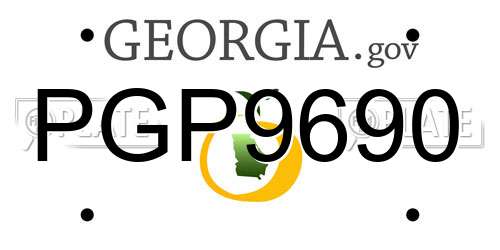 PGP9690 Georgia License Plate