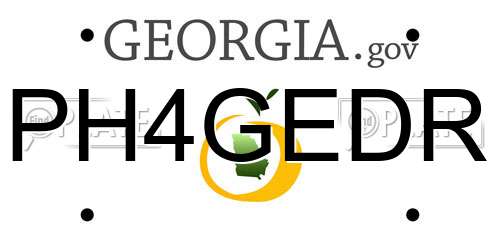 PH4GEDR Georgia License Plate