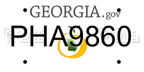 PHA9860 Georgia License Plate