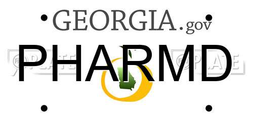 PHARMD Georgia License Plate