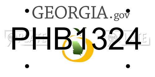 PHB1324 Georgia License Plate