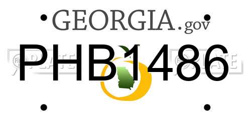 PHB1486 Georgia License Plate