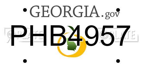 PHB4957 Georgia License Plate