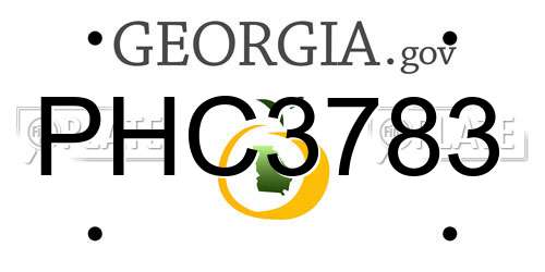 PHC3783 Georgia License Plate