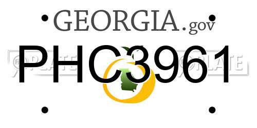 PHC3961 Georgia License Plate