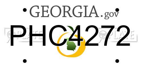 PHC4272 Georgia License Plate