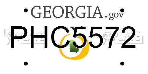 PHC5572 Georgia License Plate