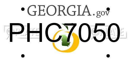 PHC7050 Georgia License Plate