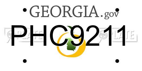 PHC9211 Georgia License Plate