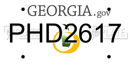 PHD2617 Georgia License Plate