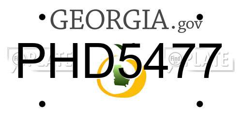 PHD5477 Georgia License Plate