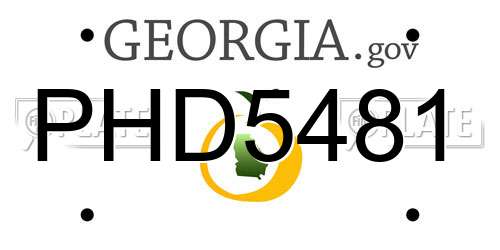 PHD5481 Georgia License Plate