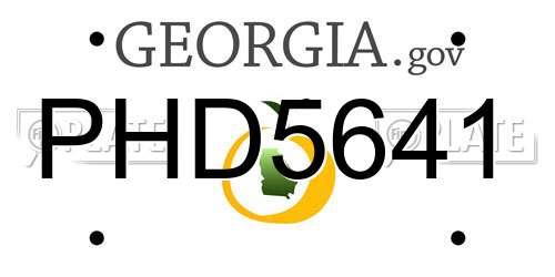 PHD5641 Georgia License Plate