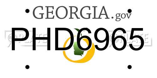 PHD6965 Georgia License Plate