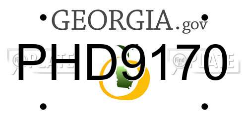 PHD9170 Georgia License Plate
