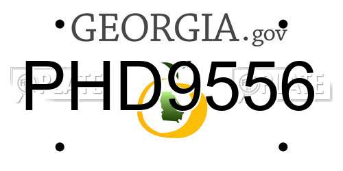 PHD9556 Georgia License Plate