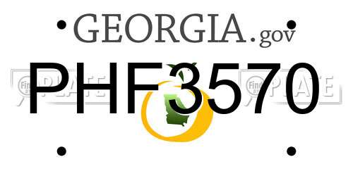 PHF3570 Georgia License Plate