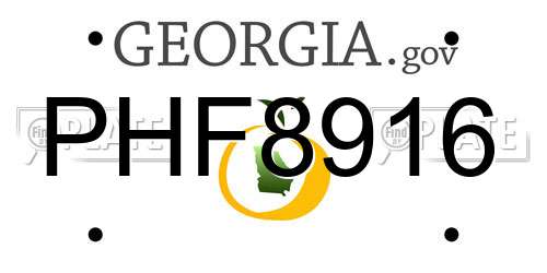 PHF8916 Georgia License Plate