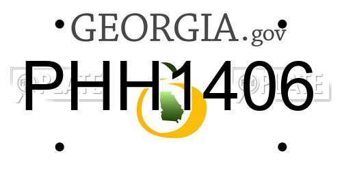 PHH1406 Georgia License Plate