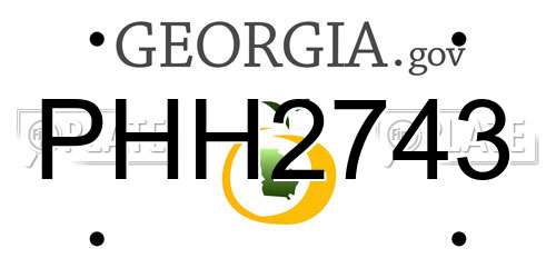 PHH2743 Georgia License Plate